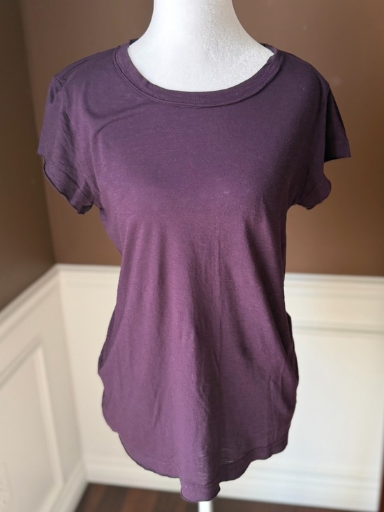Michael Stars Tops - Michael Stars Trudy Crew Tee Supima Cotton Slub Color Gypsy (Eggplant) Small NWT